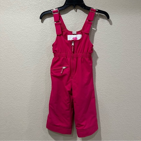 Obermeyer Girls Toddler Ski Snow I-Grow Bibs Pants Overalls Pink Size 3 #55015, - Picture 1 of 16